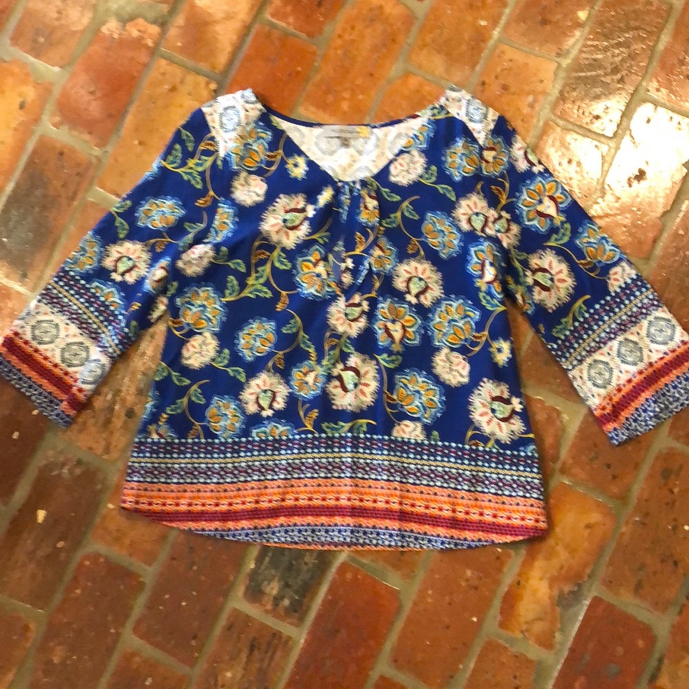 Anthropologie Figueroa & Flower Boho Print Top szPM